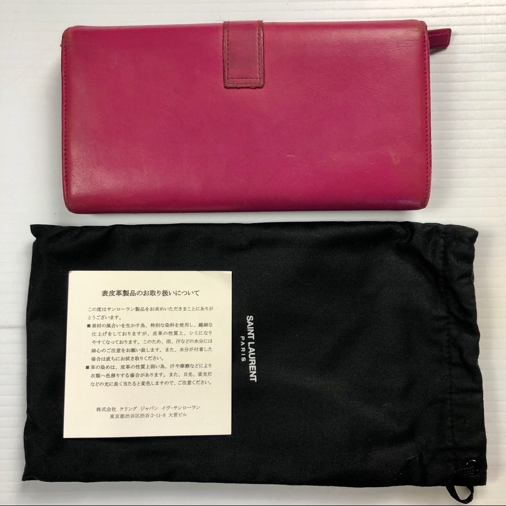 Saint Laurent Y Line Leather Long Clutch Wallet - Picture 7 of 7